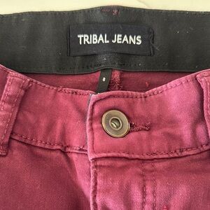 Women's Tribal Jeans maroon Denim